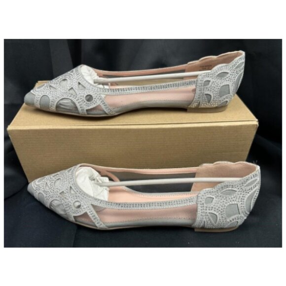 Journee Batavia Ballet Flats in Faux Suede & Mesh Size 10 - Picture 1 of 6